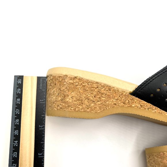 Worishofer Womens 251 Black Leather Slides Wedges Sandals Shoes 38 EU 7.5 - 8 US - Picture 14 of 15